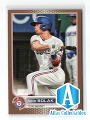#172 Nick Solak Texas Rangers 2022 Topps Gold Border Parallel /2022